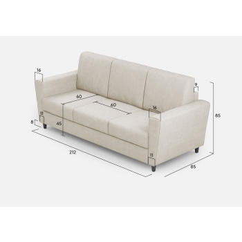 Divano Yasel 3 posti di Ityhome