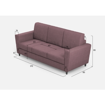 Divano Yasel 3 posti di Ityhome