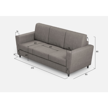 Divano Yasel 3 posti di Ityhome