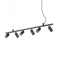 Lampadario a sospensione DYNAMITE SP6 nero di Ideal Lux
