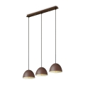 Sospensione FOLK SP3 COFFEE di Ideal Lux