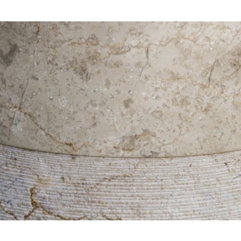 Lavandino Cylinder di Cipì in marmo naturale avorio