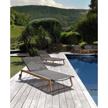 Lettino da sole Moon Teak di Talenti