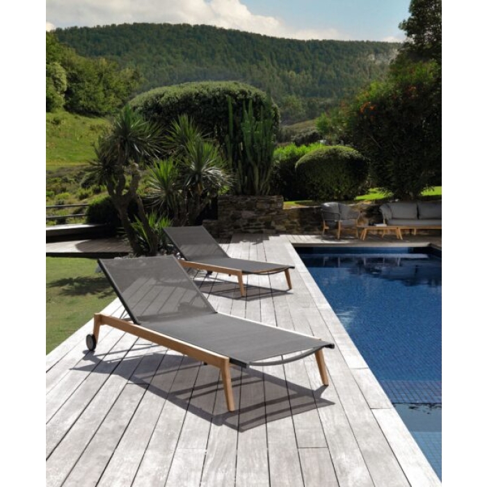 Lettino da sole Moon Teak di Talenti