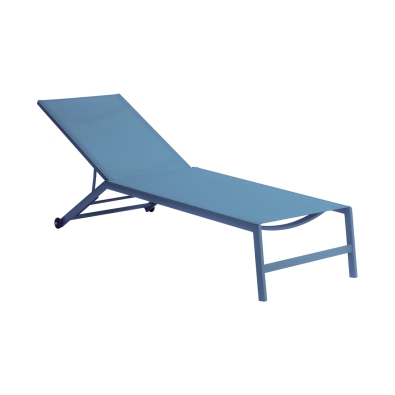 Lettino prendisole con ruote blu di Greenwood
