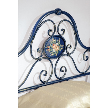 Letto a una piazza e mezza Emmy in ferro battuto prodotto artigianalmente
