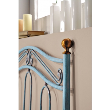 Letto a una piazza e mezza Ginger in ferro battuto prodotto artigianalmente