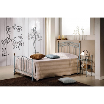 Letto a una piazza e mezza Ginger in ferro battuto prodotto artigianalmente