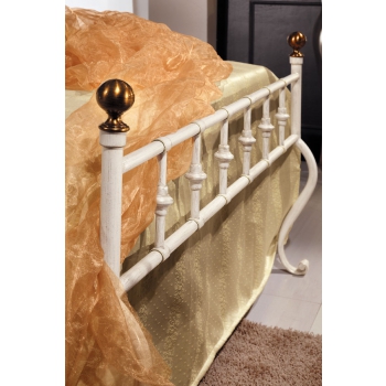 Letto a una piazza e mezza Gondola in ferro battuto prodotto artigianalmente