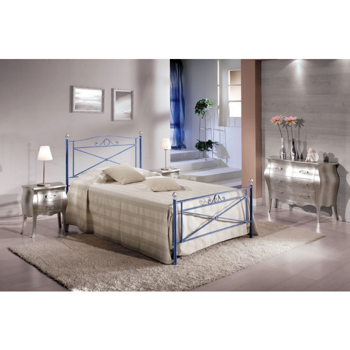 Letto a una piazza e mezza Nuvola in ferro battuto prodotto artigianalmente