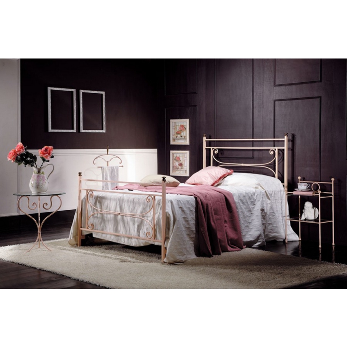 Letto a una piazza e mezza Sole in ferro battuto prodotto artigianalmente