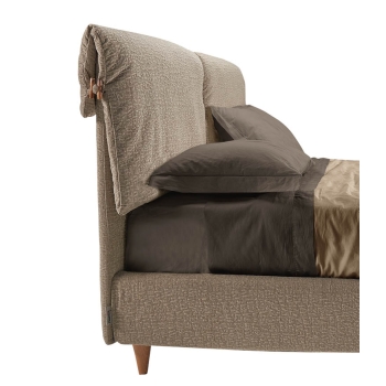 Letto Fiocco in Ecopelle o tessuto 