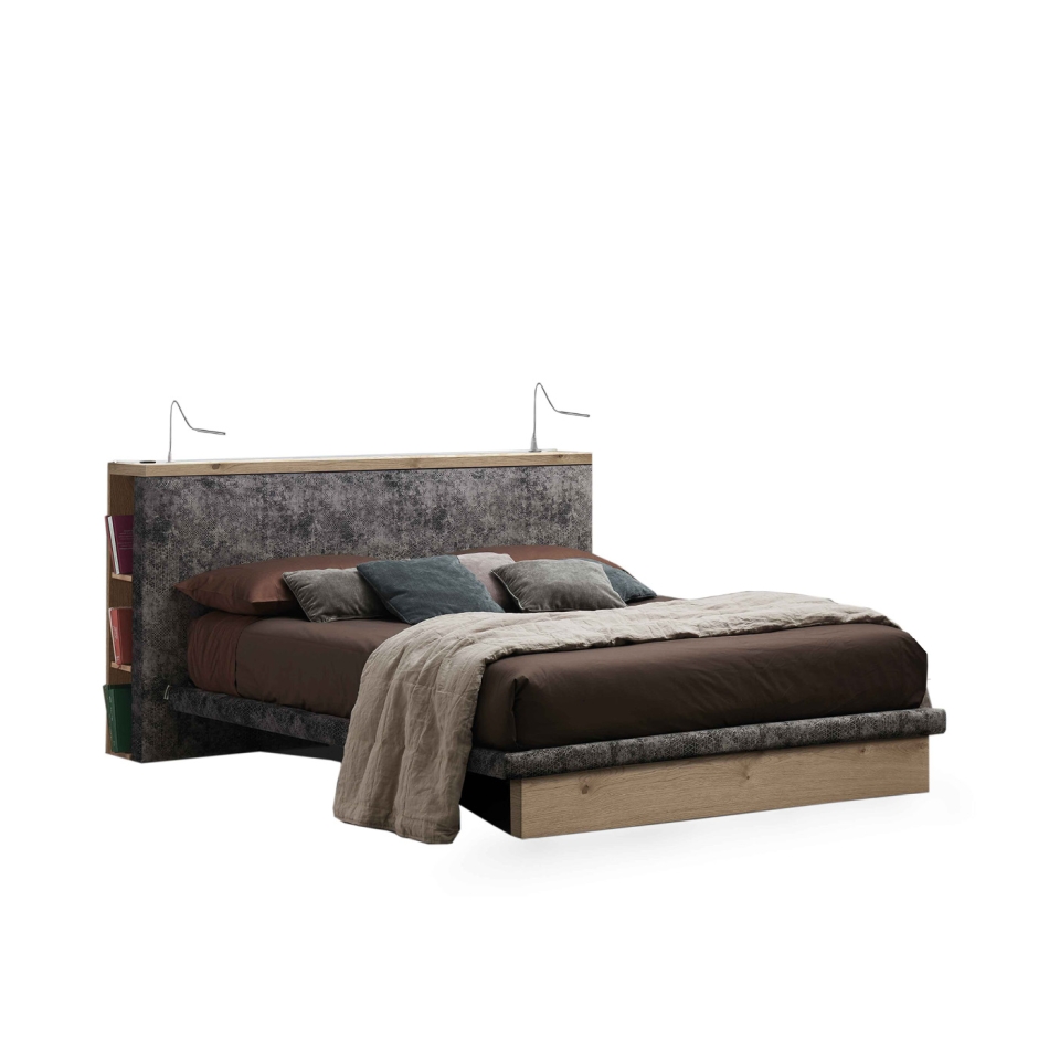 Letto matrimoniale Alba con libreria Lettissimi 