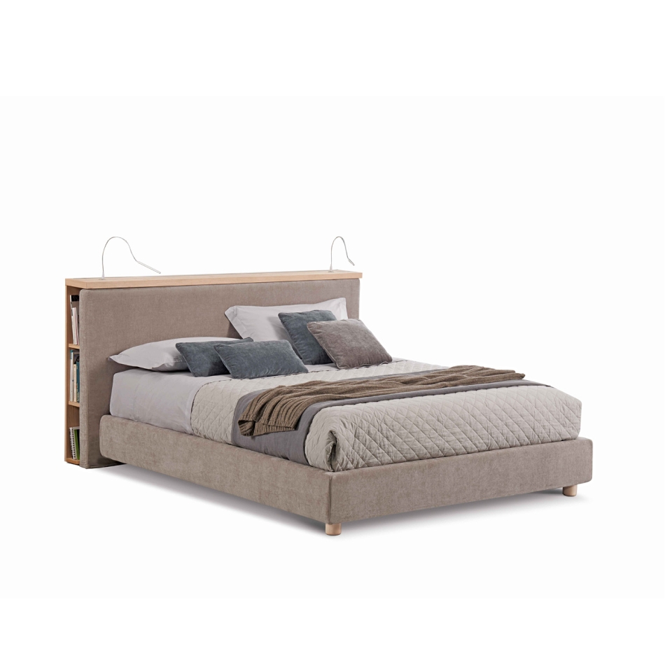 Letto matrimoniale Alba con libreria Lettissimi 
