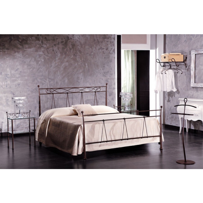 Letto matrimoniale Elizabeth in ferro battuto prodotto artigianalmente