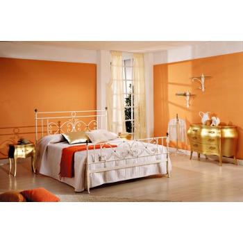 Letto matrimoniale Imperial in ferro battuto prodotto artigianalmente