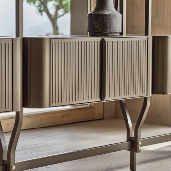 Libreria Charlotte Bontempi a parete o soffitto con ripiani e contenitori