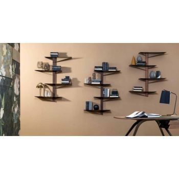 Libreria fissa Albatros di Tonin Casa in legno e metallo