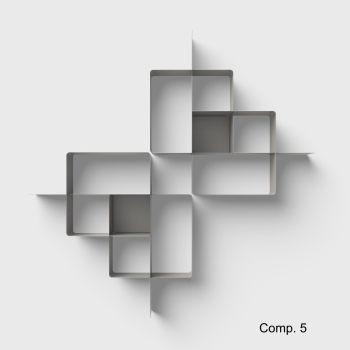 Libreria Mondrian composizioni di Pezzani