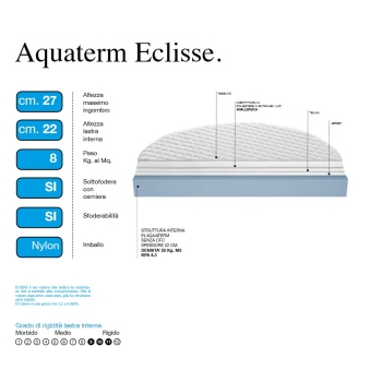 Materasso rotondo in aquaterm Eclisse di castiflex