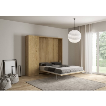 Mod.Kentaro Matrimoniale - Letto matrimoniale a scomparsa 160 verticale Kentaro Cashmere