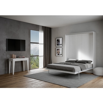Mod.Kentaro Matrimoniale - Letto matrimoniale a scomparsa 160 verticale Kentaro Cashmere