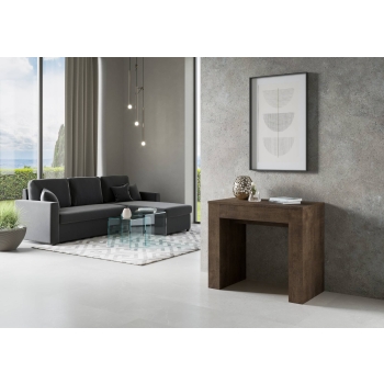 New Consolle Extra - Consolle allungabile 90x49/307 cm Extra quercia natura allunghe interne