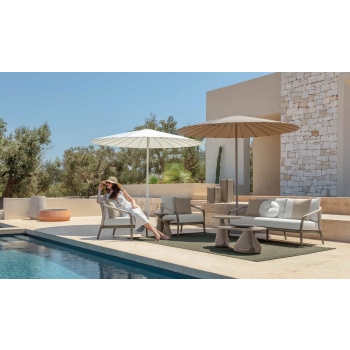 Ombrellone da sole in tessuto Ermes della linea Parasol di Talenti da giardino