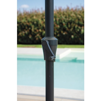 Ombrellone Montana 3 x 3 mt. fusto antracite di Greenwood
