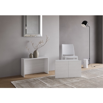 Panca Evolve Inferiore - Panca inferiore allungabile 26x72/300 cm Evolve bianco frassino allunghe interne