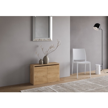 Panca Evolve Inferiore - Panca inferiore allungabile 26x72/300 cm Evolve bianco frassino allunghe interne