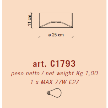 PLAFONIERA D.25 DECO' PI C1793
