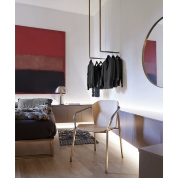 Poltrona Finn Metal Wood con braccioli Scab Design