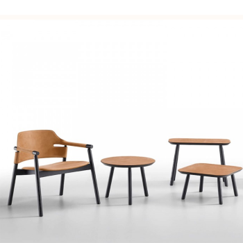 Poltrona Suite P L CU in legno di Midj