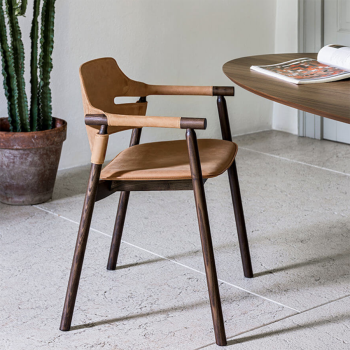 Poltrona Suite P L CU in legno di Midj