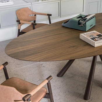 Poltrona Suite P L CU in legno di Midj