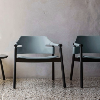 Poltrona Suite P L CU in legno di Midj