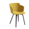 Poltroncina Calla S L con base in legno e scocca in polipropilene o imbottita di Midj