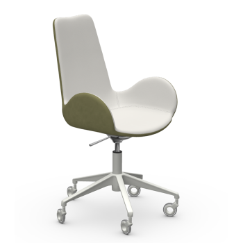 Poltroncina Dalia DPA TS in metallo girevole e regolabile in altezza imbottita di Midj.