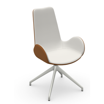 Poltroncina Dalia PA X47 TS in metallo imbottita di Midj