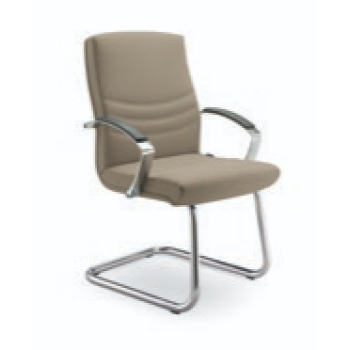 Sedia Alfa di Olivo & Groppo imbottita con struttura a slitta