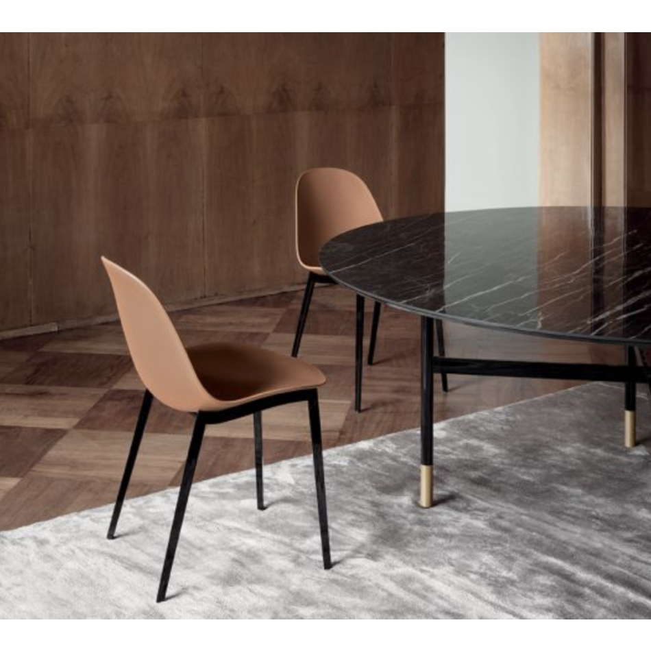 Sedia Bontempi Mood con struttura in legno, acciaio, allumino con e senza braccioli fissa o girevole