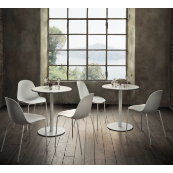 Sedia Bontempi Mood con struttura in legno, acciaio, allumino con e senza braccioli fissa o girevole