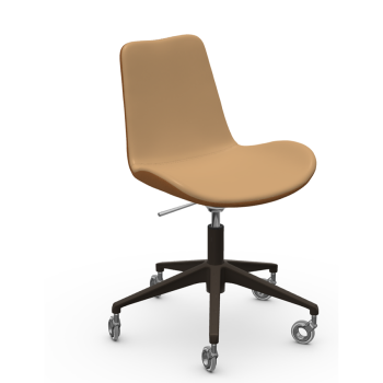 Sedia Dalia DS TS girevole e regolabile in metallo imbottita di Midj