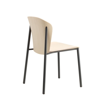 Sedia Finn Metal Wood senza braccioli Scab Design