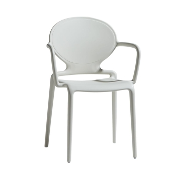 Sedia Gio con braccioli in tecnopolimero impilabile Scab Design