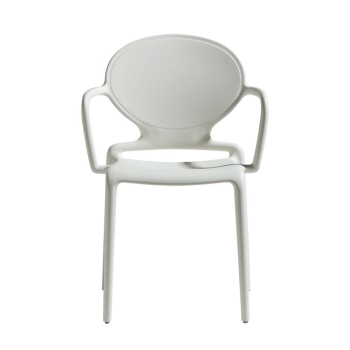 Sedia Gio con braccioli in tecnopolimero impilabile Scab Design