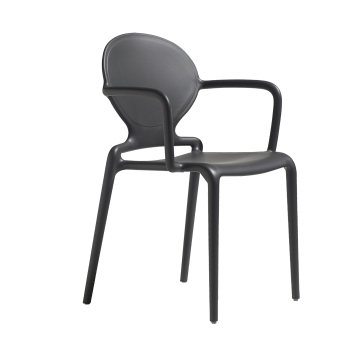Sedia Gio con braccioli in tecnopolimero impilabile Scab Design