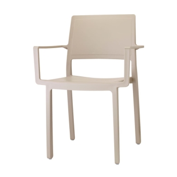 Sedia Kate con braccioli impilabile in tecnopolimero Scab Design