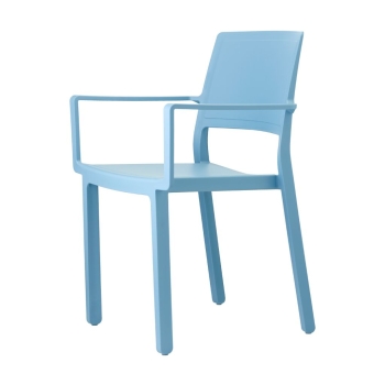 Sedia Kate con braccioli impilabile in tecnopolimero Scab Design